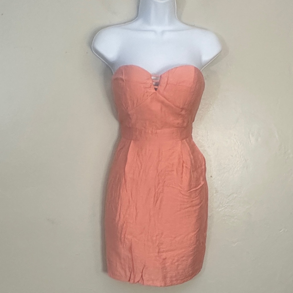BCBGeneration Strapless Peach Dress